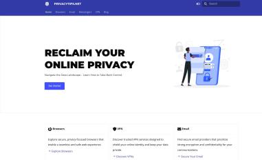 Schermafbeelding van privacytips.net
