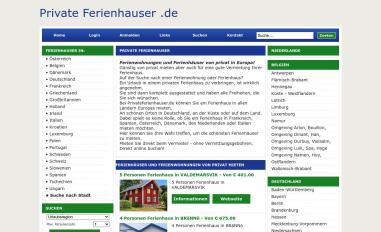 Schermafbeelding van privateferienhauser.de