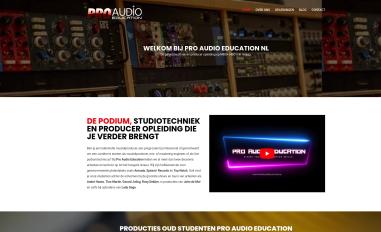 Schermafbeelding van proaudioeducation.nl