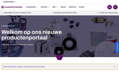 Schermafbeelding van producten.hanzestrohm.nl