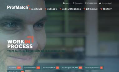 Schermafbeelding van profmatch.nl