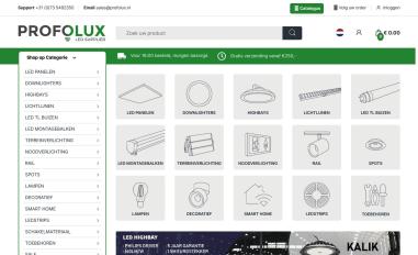 Schermafbeelding van profolux.com
