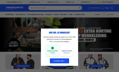 Schermafbeelding van proforto.nl