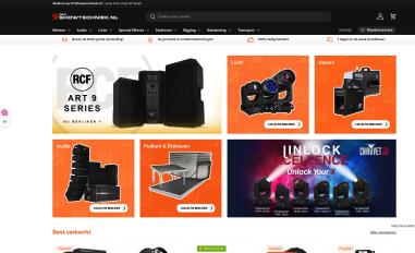 Schermafbeelding van proshowtechniek.nl