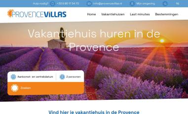 Schermafbeelding van provencevillas.holidaycms.nl