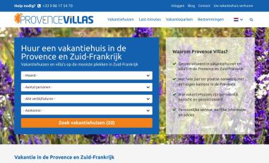 Schermafbeelding van provencevillas.nl