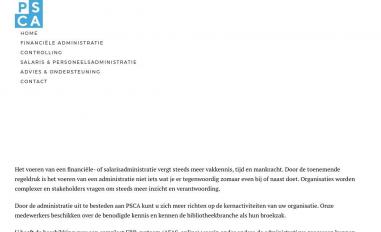 Schermafbeelding van psca.nl