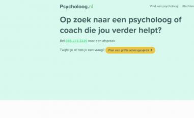 Schermafbeelding van psycholoog.nl