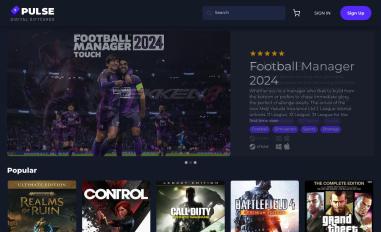 Schermafbeelding van pulsegiftcards.com