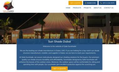 Schermafbeelding van qalasunshade.ae
