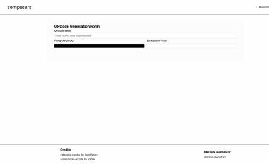 Schermafbeelding van qrcode.sempeters.nl