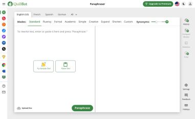 Schermafbeelding van quillbot.com
