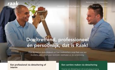 Schermafbeelding van raakrecruiters.nl