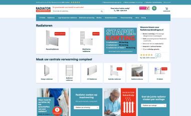 Schermafbeelding van radiatoraanbiedingen.nl