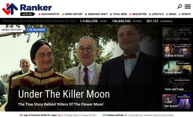 Schermafbeelding van ranker.com