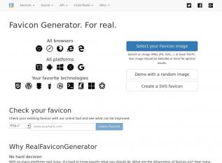 Schermafbeelding van realfavicongenerator.net