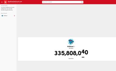 Schermafbeelding van realtimesubcount.com