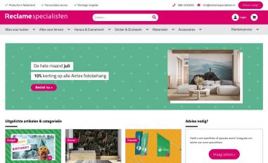 Schermafbeelding van reclamespecialisten.nl