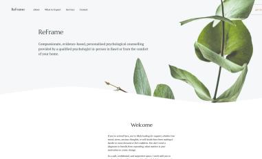 Schermafbeelding van reframe-counselling.com
