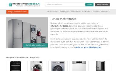 Schermafbeelding van refurbishedwitgoed.nl