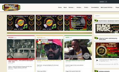 Schermafbeelding van reggae-vibes.com