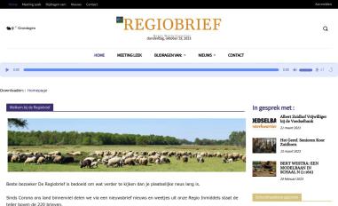 Schermafbeelding van regiobrief.nl