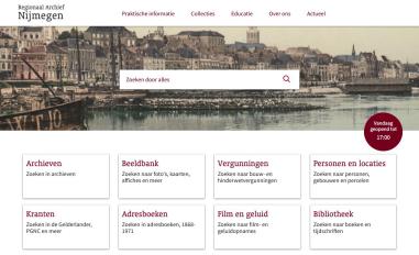 Schermafbeelding van regionaalarchiefnijmegen.nl