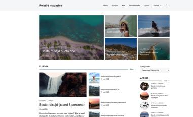Schermafbeelding van reistijdmagazine.nl
