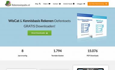 Schermafbeelding van rekentoetspabo.nl