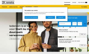 Schermafbeelding van remeha.com