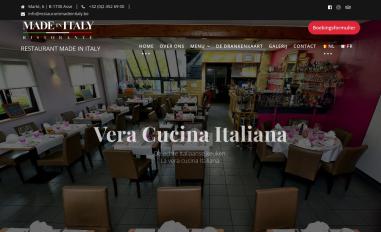 Schermafbeelding van restaurantmadeinitaly.be