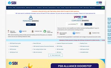 Schermafbeelding van retail.onlinesbi.sbi