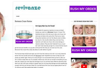 Schermafbeelding van revivanzecream.com