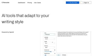 Schermafbeelding van reworderco.vercel.app