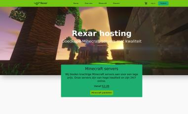 Schermafbeelding van rexarhosting.nl