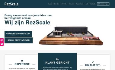 Schermafbeelding van rezscale.nl
