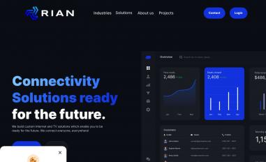 Schermafbeelding van riantestsite.webflow.io