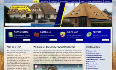 Schermafbeelding van rietdekkersbedrijfsikkema.nl