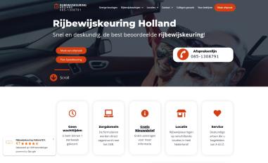 Schermafbeelding van rijbewijskeuringholland.nl