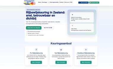 Schermafbeelding van rijbewijskeuringzeeland.com