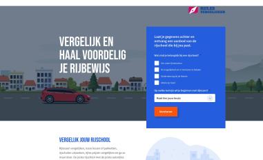 Schermafbeelding van rijles-vergelijker.nl