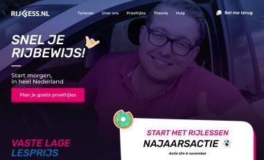 Schermafbeelding van rijless.nl