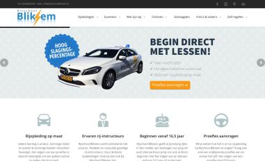 Schermafbeelding van rijschoolbliksem.nl