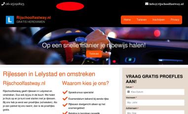 Schermafbeelding van rijschoolfastway.nl