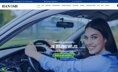 Schermafbeelding van rijschoolhanosh.nl