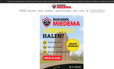Schermafbeelding van rijschoolmiedema.nl