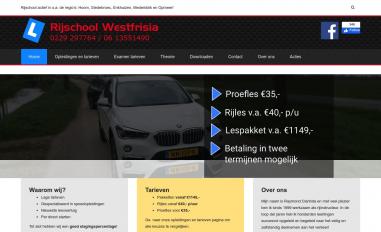 Schermafbeelding van rijschoolwestfrisia.nl