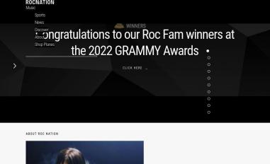 Schermafbeelding van rocnation.com