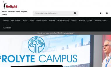 Schermafbeelding van rolight.nl