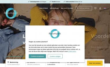 Schermafbeelding van roompot.nl